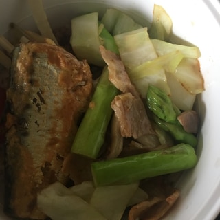 ベーコンと野菜の炒め物
